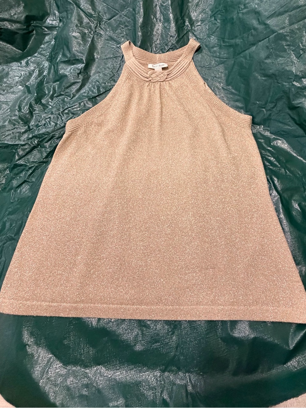 White House Black Market Shimmery Blush Halter Tank